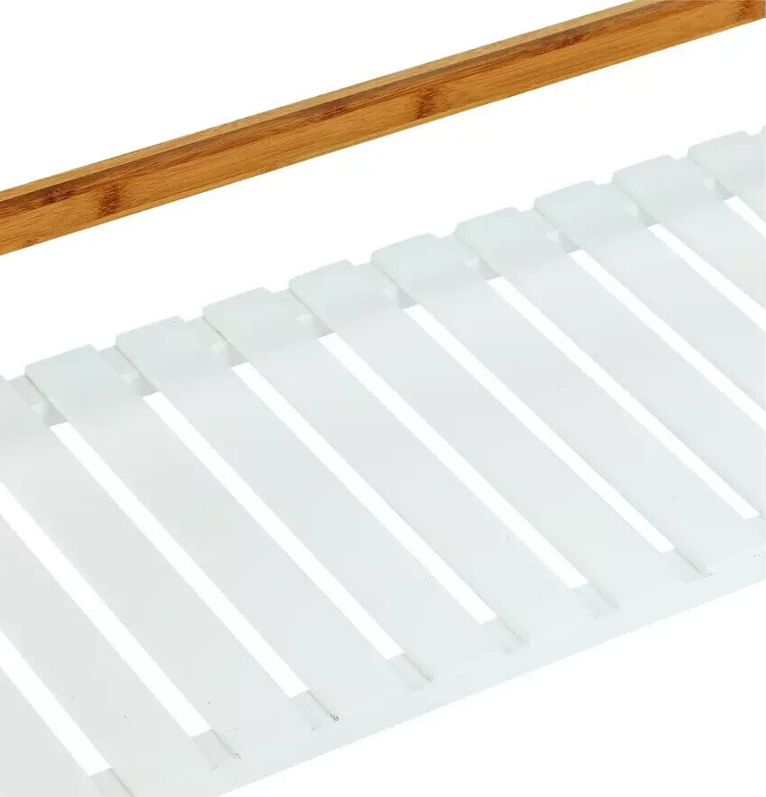 Belvoir Clothes Rail with Shelf - Bamboo & White
