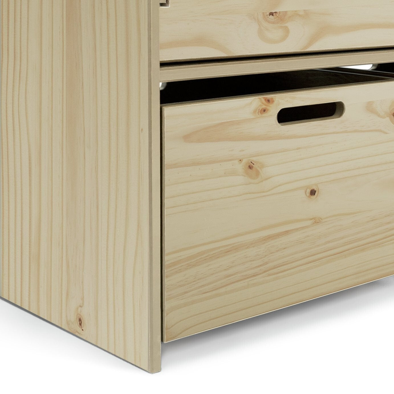 Habitat Kids Rico Double Solid Pine Storage Toy Box Wood Work Space Shelves