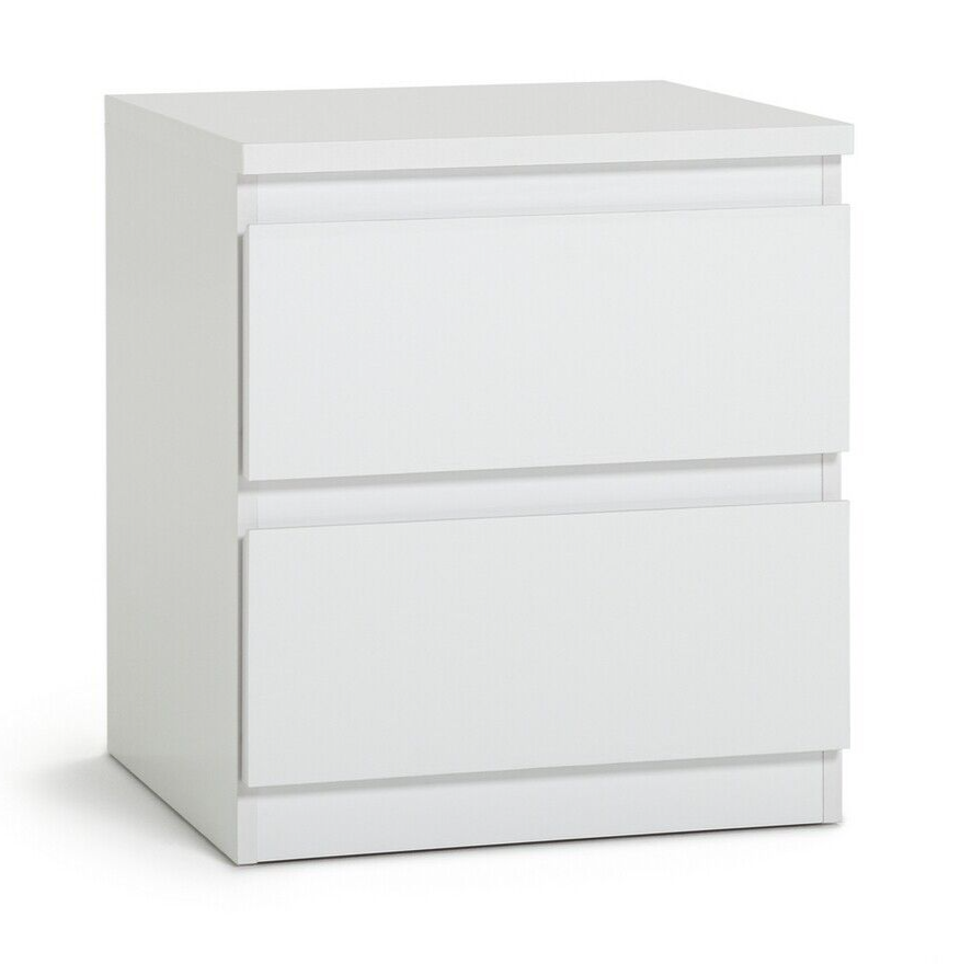 Habitat Jenson 2 Drawer Bedside Table - Gloss White