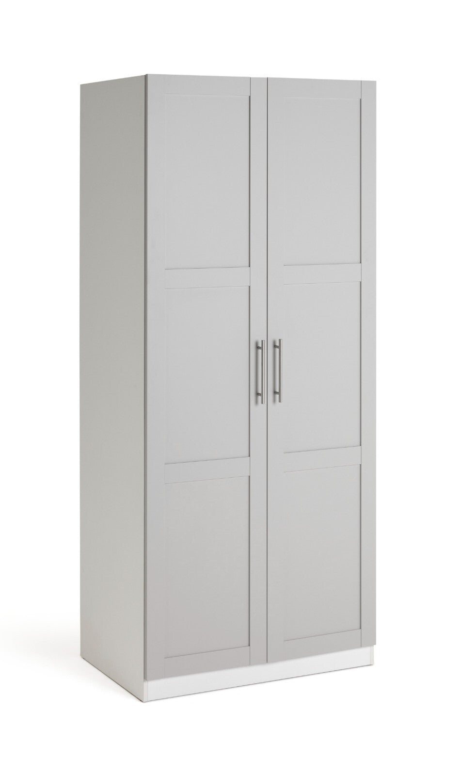 Habitat Munich Panelled 2 Door Wardrobe - Grey