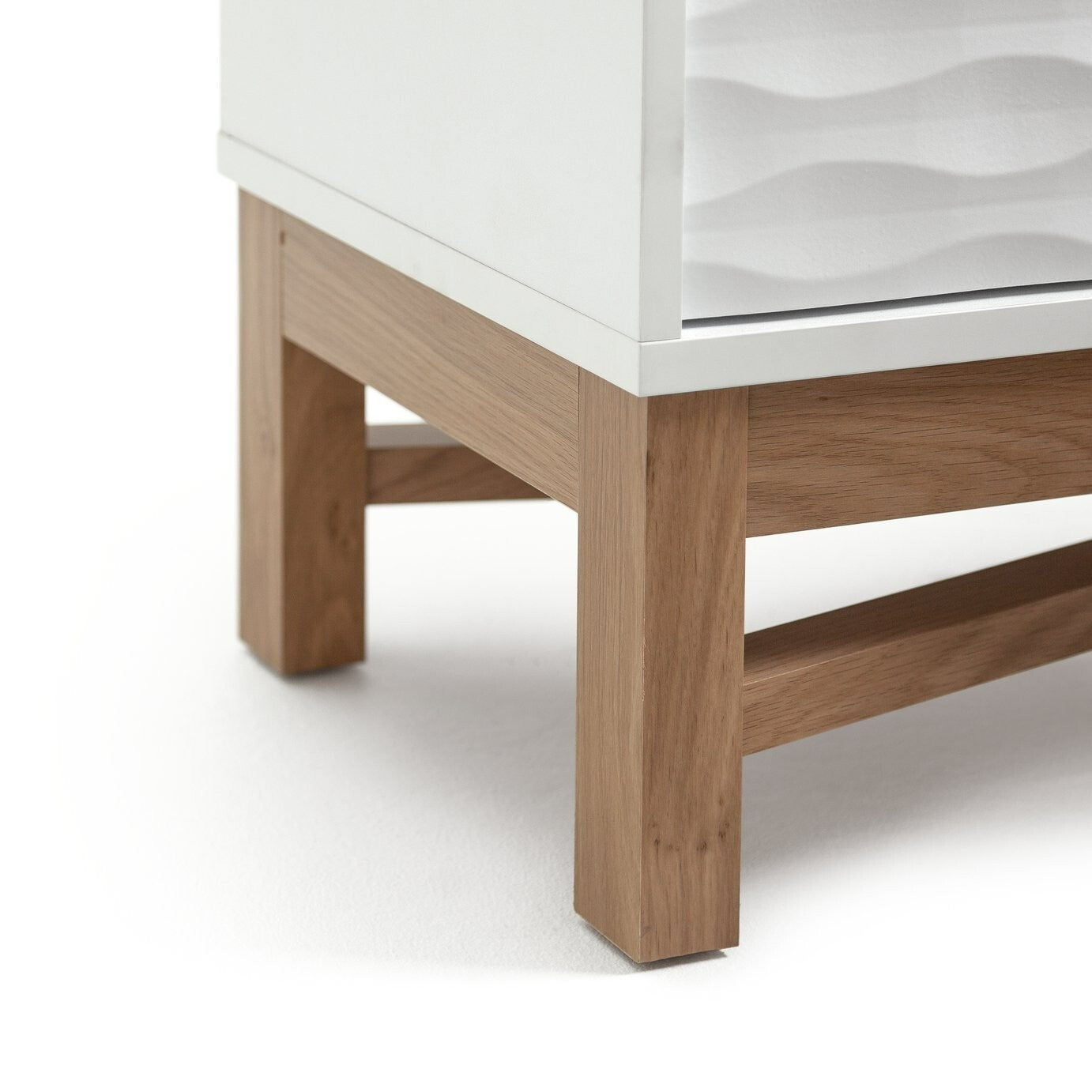 Habitat Zander Textured TV Unit - White & Oak Effect