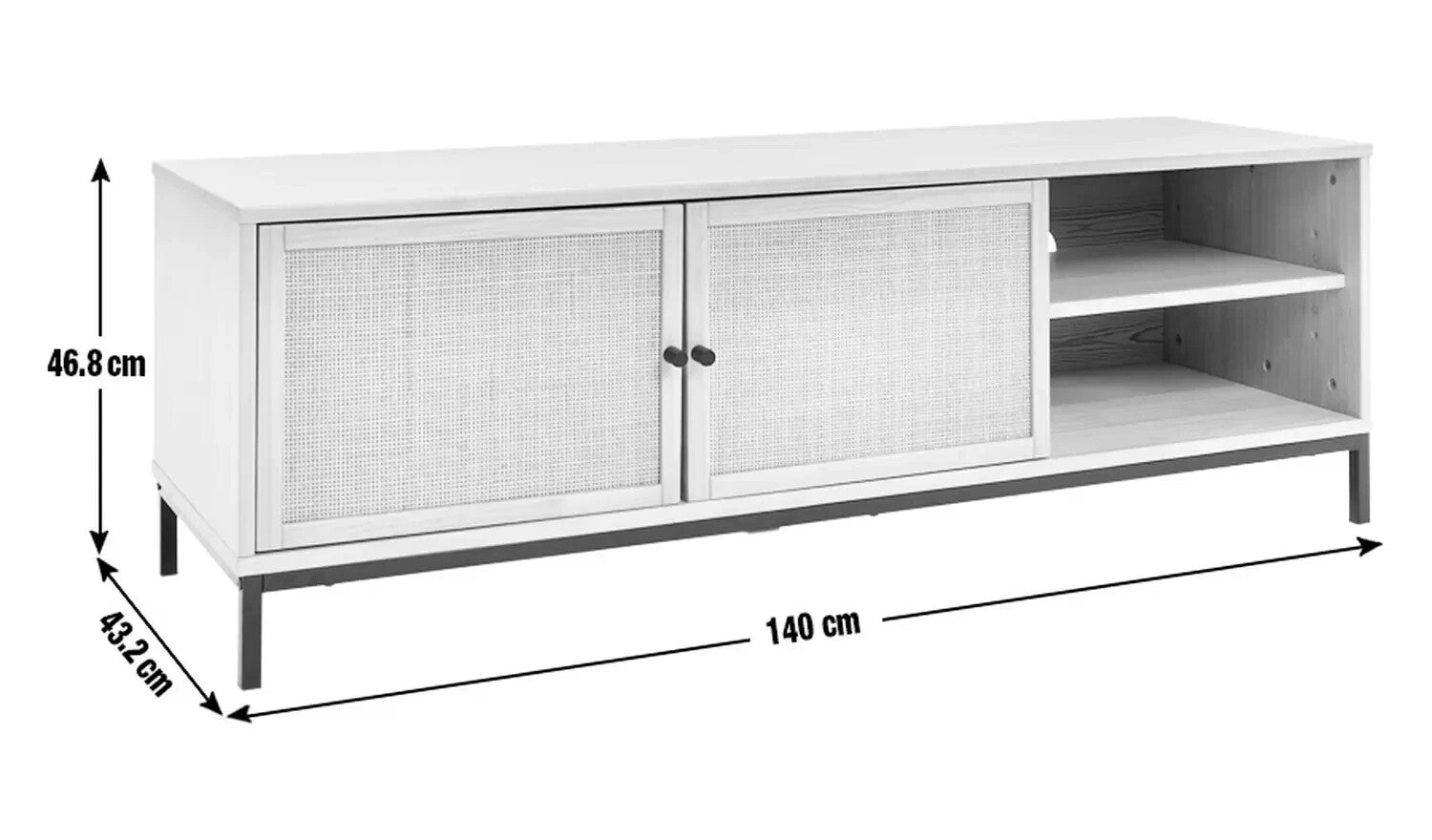 Habitat Elaina 2 Door TV Unit - Pine