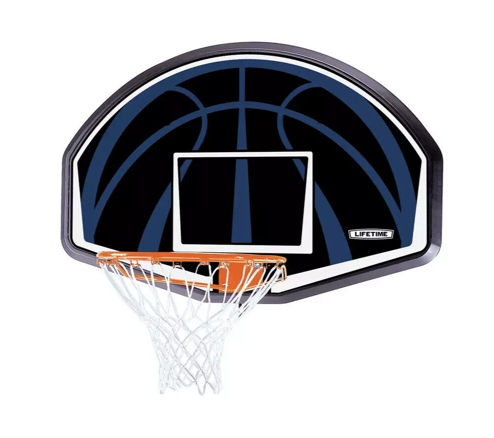 Lifetime Basketball Backboard, Hoop and Net Set