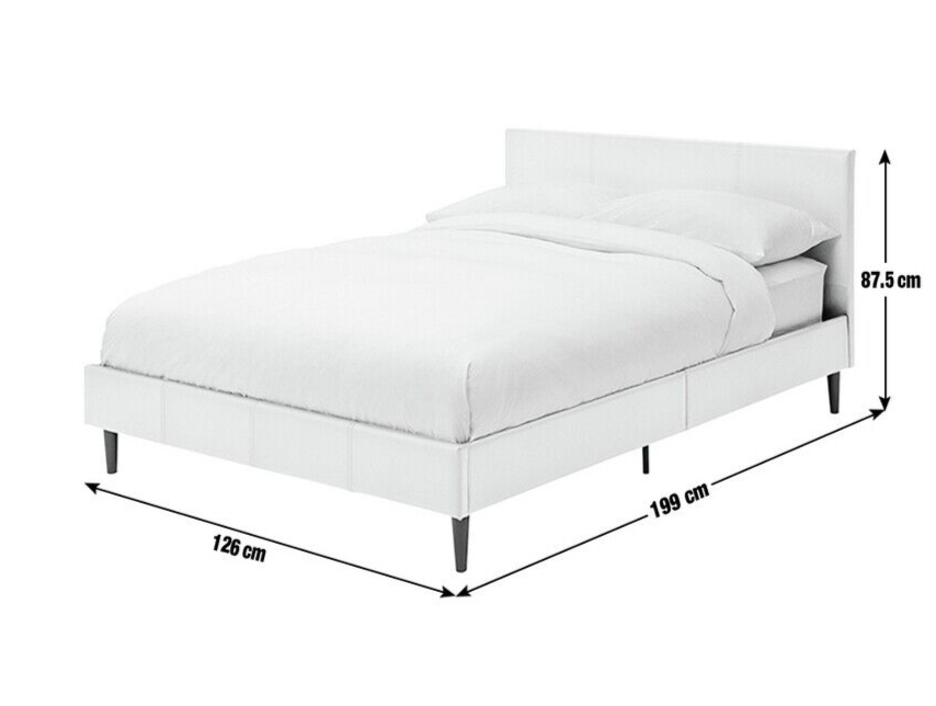 Skylar Small Double Bed Frame - White