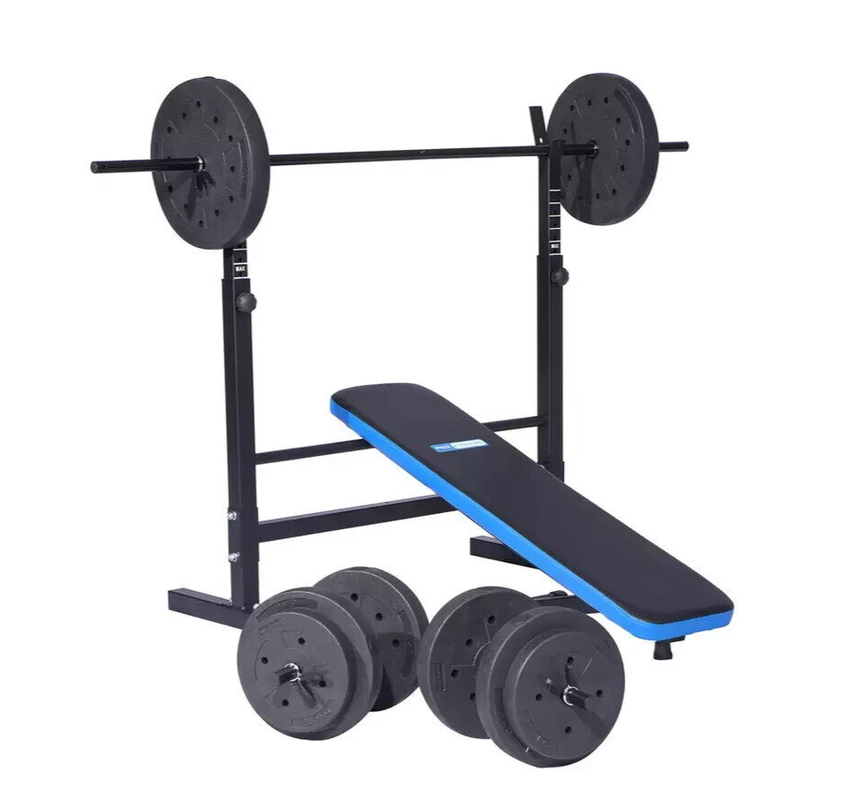 Pro Fitness Foldable Weight Bench with 50kg Weight Package