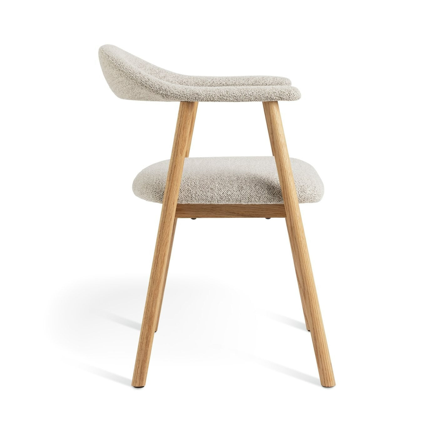 Lex Pair of Fabric Dining Chairs - Natural