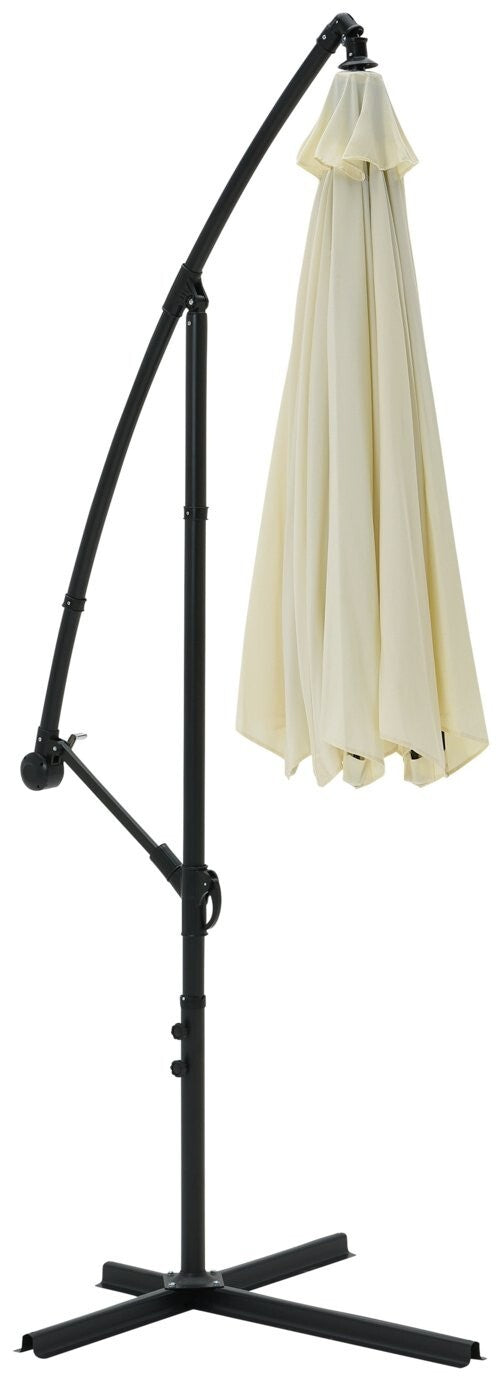 3m Overhanging Garden Parasol - Cream (B Grade 14201)