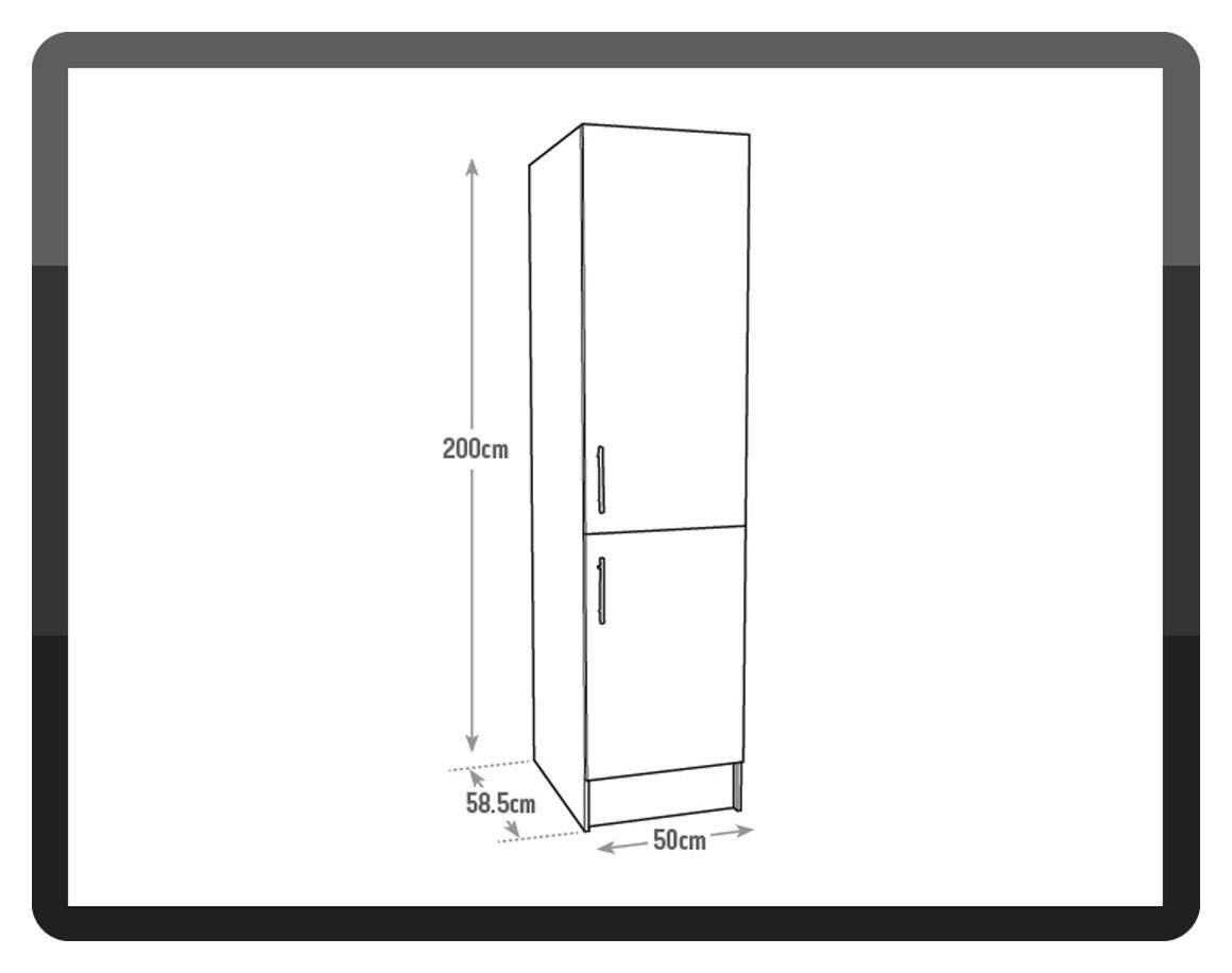 Home Athina 500mm Fitted Kitchen Tall Unit - White