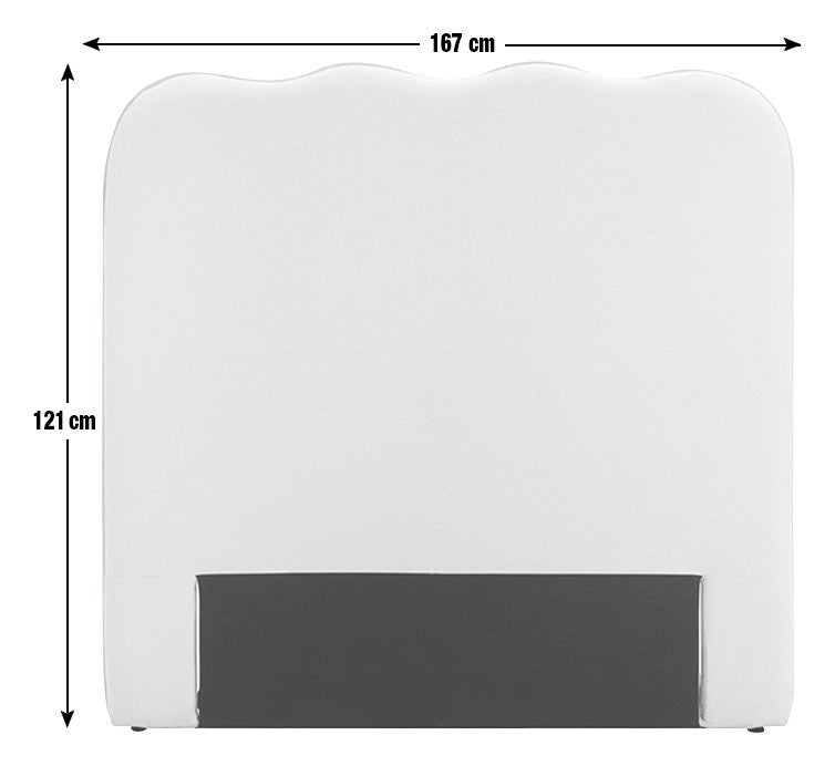 Onda Linen Kingsize Headboard - Natural | Natural Fabric Headboard