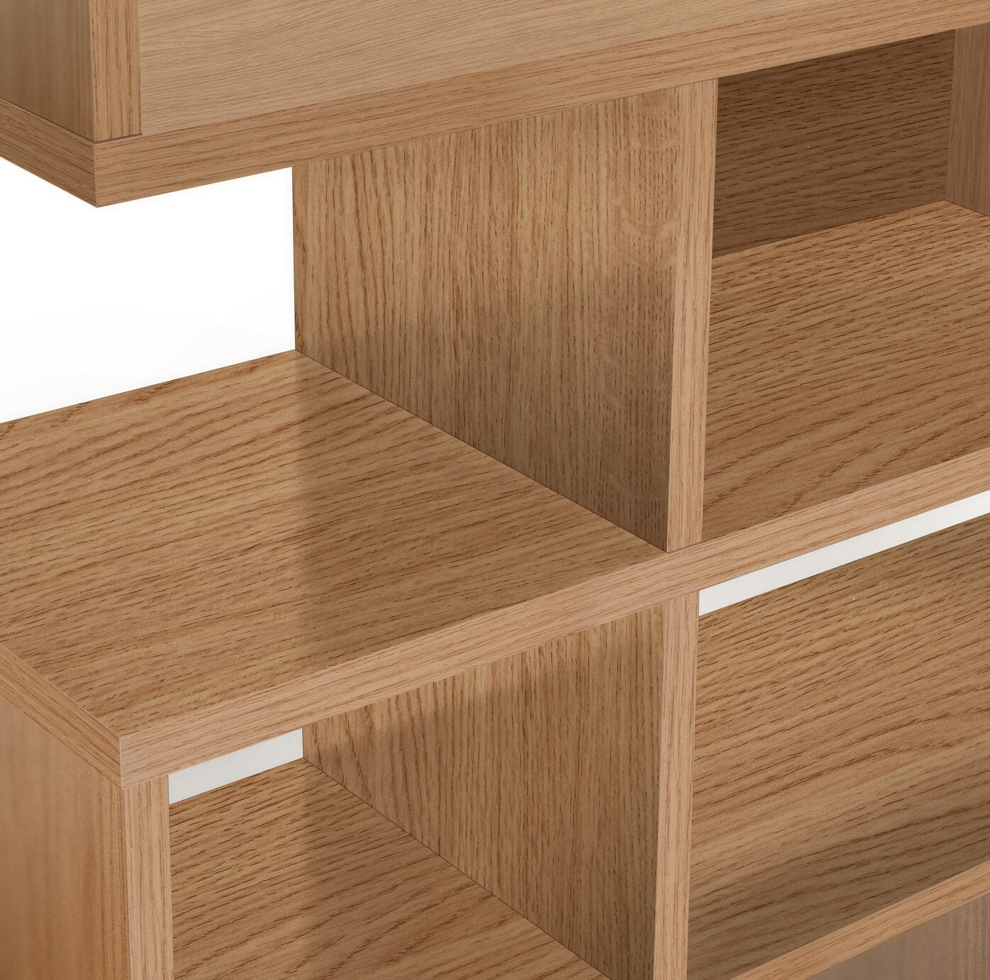 Home Cubes Short Shallow Shelving Unit - Oak Effect