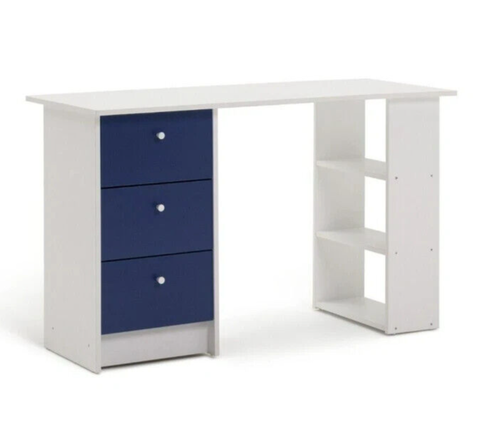 Malibu 3 Drawers Desk - Blue & White ( B Grade 55074 )