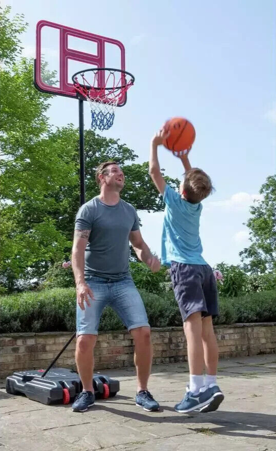 Opti Clear Portable Adjustable Basketball Hoop and Backboard