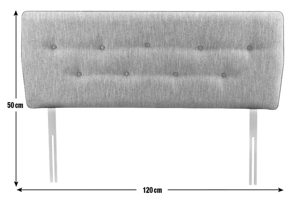 Skandi Small Double Headboard - Light Grey
