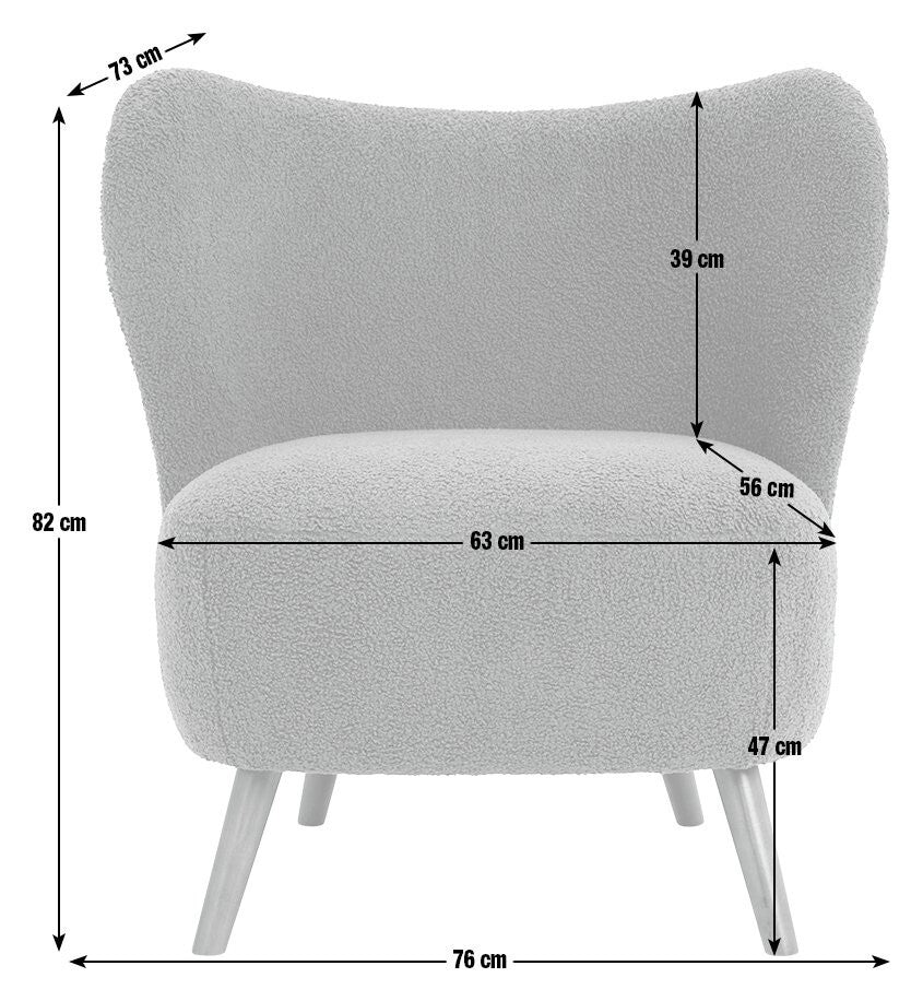 Cory Boucle Accent Chair - Brown