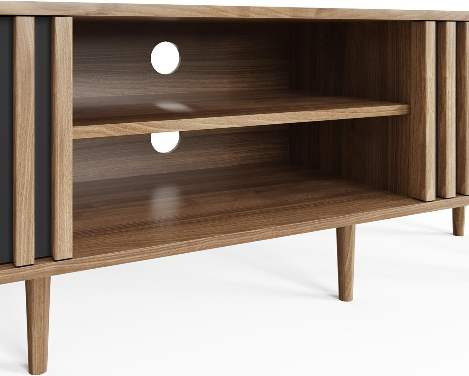 GFW Louvered 2 Door TV Unit - Oak