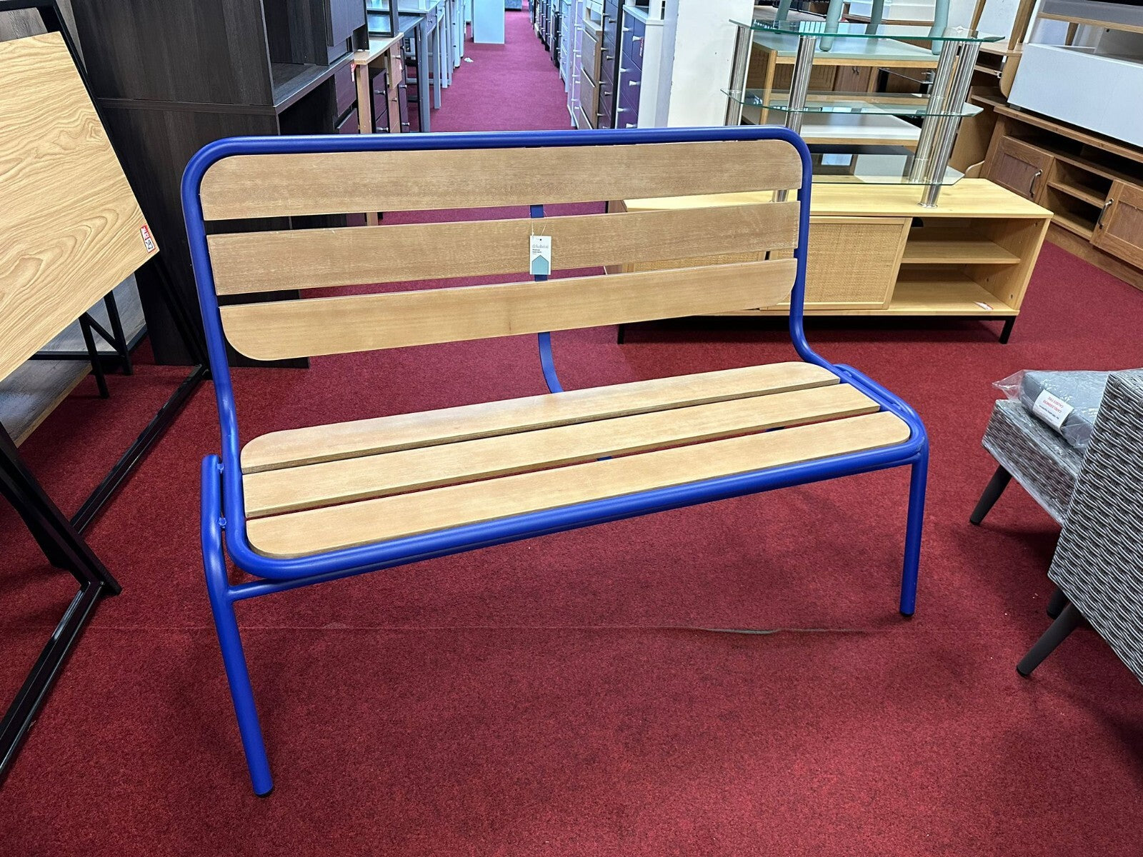 Habitat 2 Seater Wooden Garden Bench - Blue