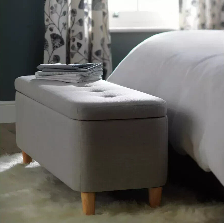 Habitat Aspen Ottoman - Light Grey