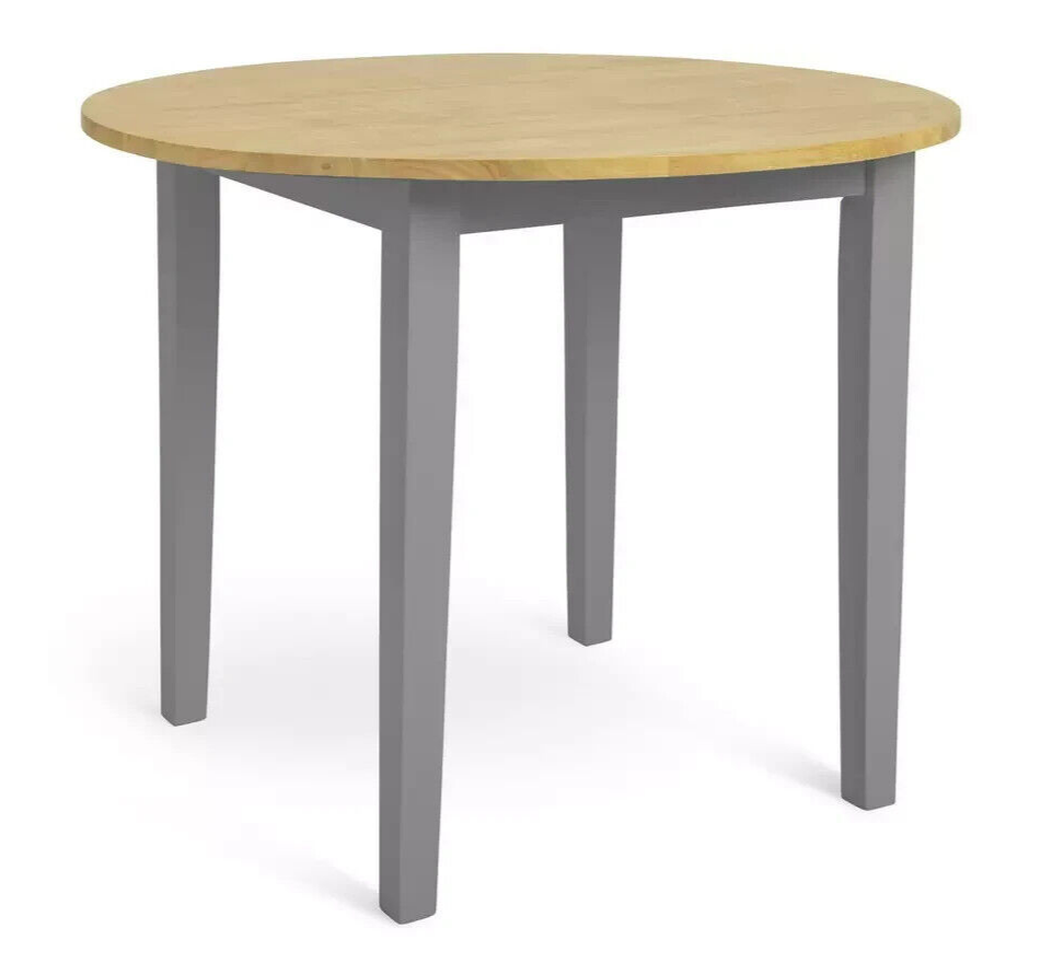 Chicago Solid Wood 2-4 Seater Dining Table - Grey