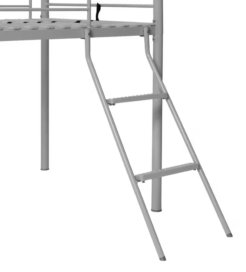 Jo Mid Sleeper Metal Bed Frame - Silver