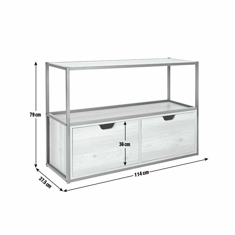 Habitat Loft Living 2 Drawer TV Unit | Modern Stylish TV Stand Living Storage