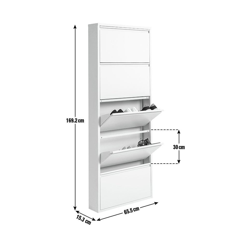Habitat Daxton 5 Shelf Metal Shoe Storage - White