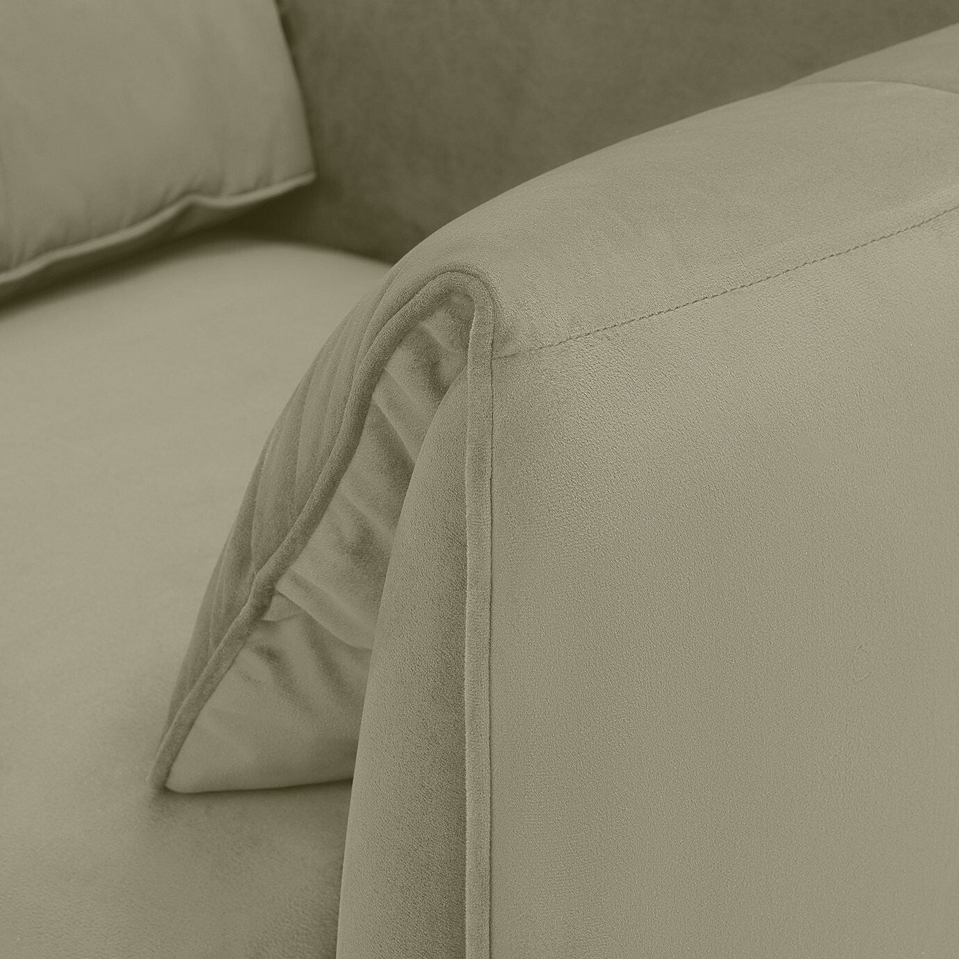 Habitat Bexley Fabric Cuddle Chair in a Box - Olive