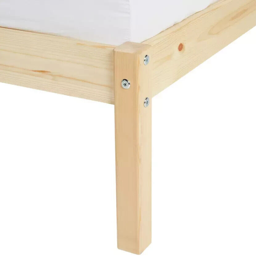 Kaycie Single Bed Frame 3FT With Headboard - Wooden - Pine - Without Mattress