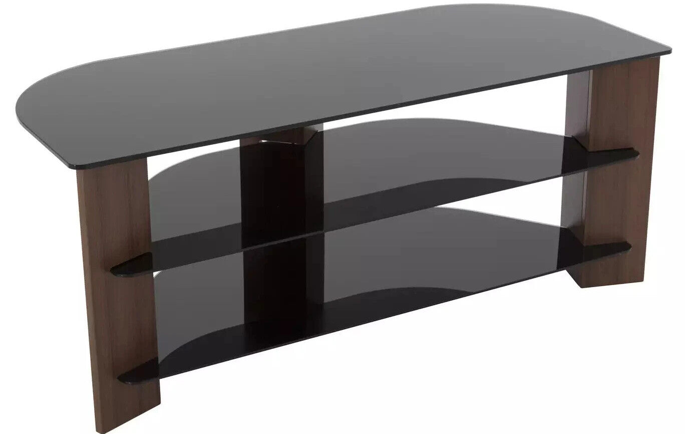 AVF TV Stand Corner With Storage Black Glass TV Unit 40" 42" 50" 55" 60" 65"