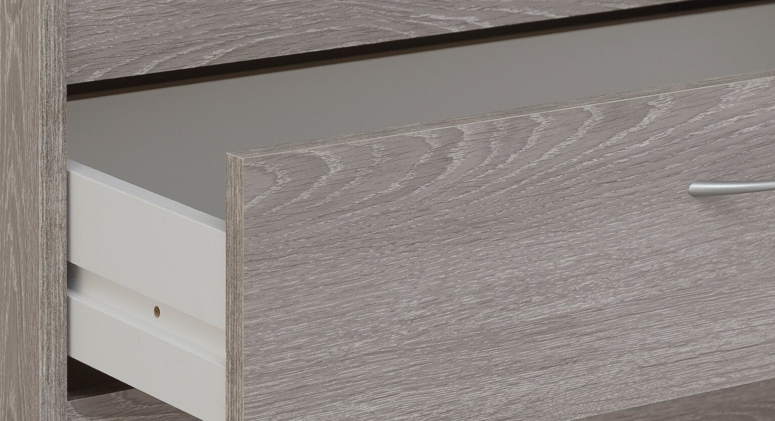 Seville 5 Drawer Chest - Grey Oak Effect