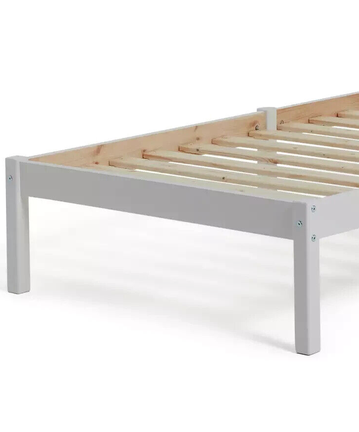 Mia Single Bed Frame - White | Bedroom Furniture for Kids or Guest Room Sleep