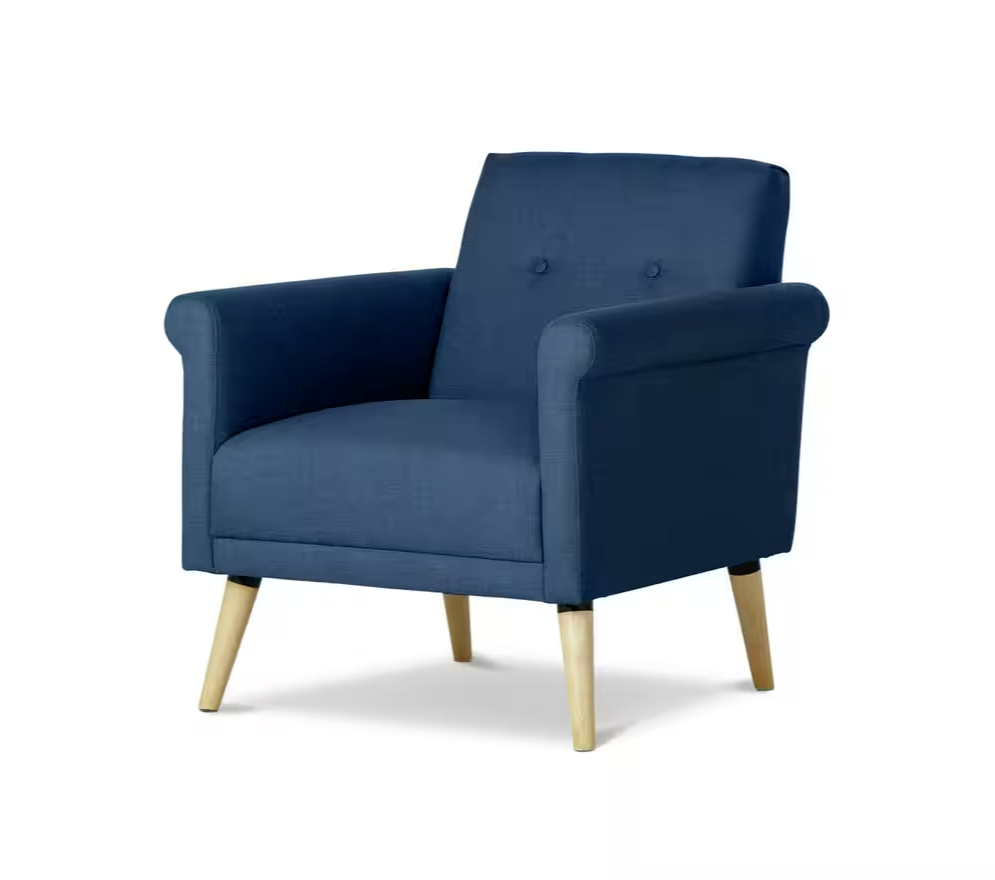 Evie Fabric Armchair in a Box - Navy