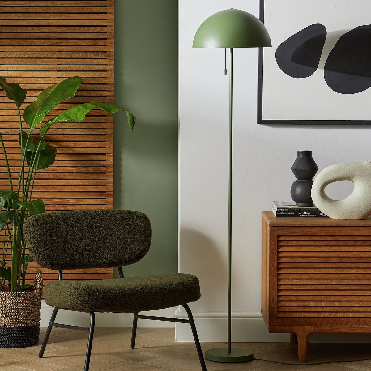 Habitat Modern Mushroom Floor Lamp - Green | Classic Stylish Living Room Bedroom