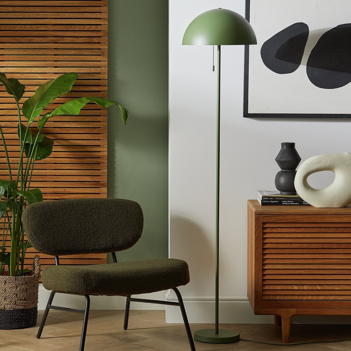 Habitat Modern Mushroom Floor Lamp - Green | Classic Stylish Living Room Bedroom