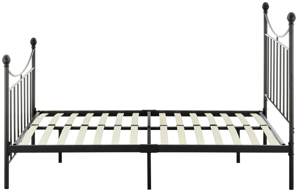 Habitat Home Clara Double Metal Bed Frame - Black | Sturdy Modern Bedroom Frame
