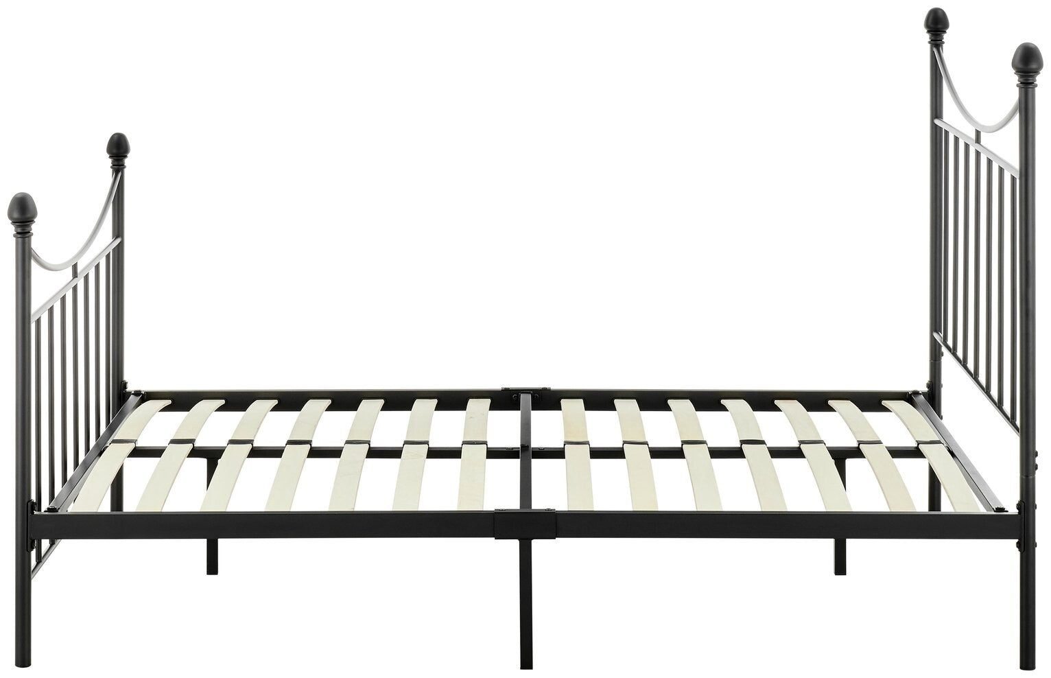 Habitat Home Clara Double Metal Bed Frame - Black | Sturdy Modern Bedroom Frame