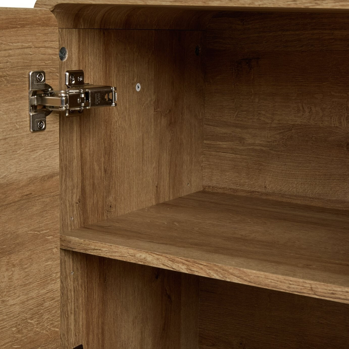 Habitat Nantes 3 Door Shoe Storage Cabinet - Oak | Oak Shoe Cupboard Hallway