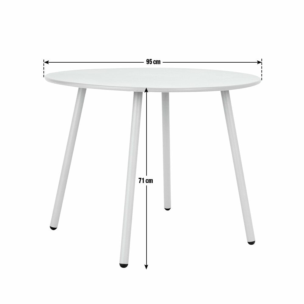 Home Ipanema 4 Seater Metal Garden Table - Grey | Grey Outdoor Dining for Patio
