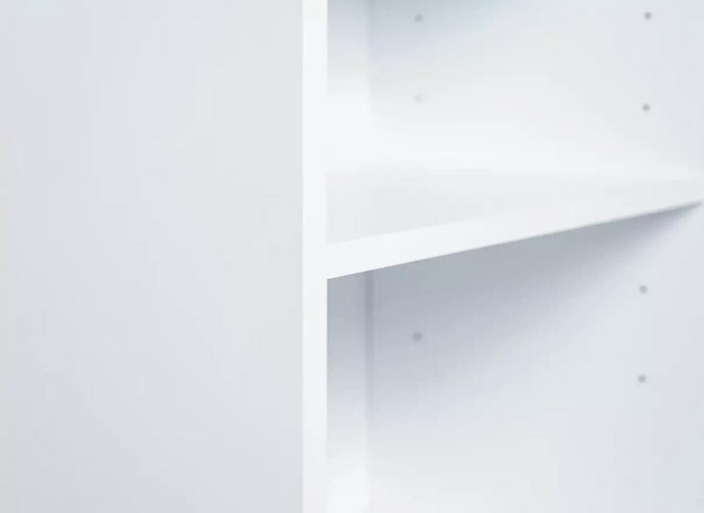 Maine Short Bookcase - White