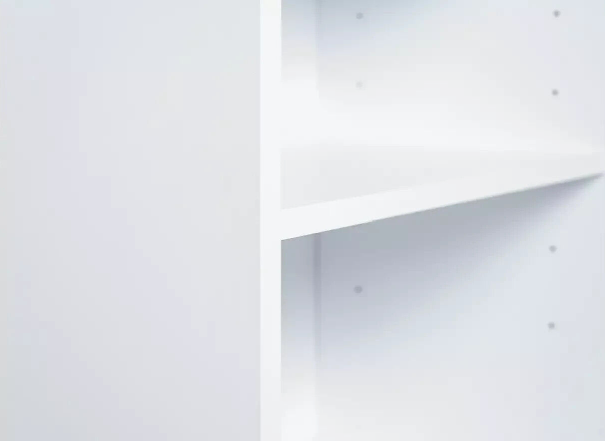 Maine Short Bookcase - White