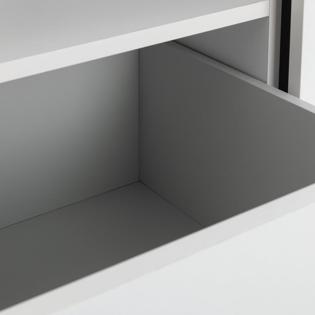 Home Malibu 1 Door Sliding Wardrobe - White ( B Grade )
