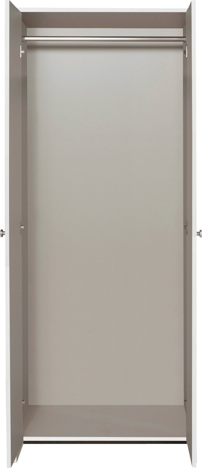 Home Seville 2 Door Wardrobe - White | Sturdy Storage Cabinet Bedroom Clothes