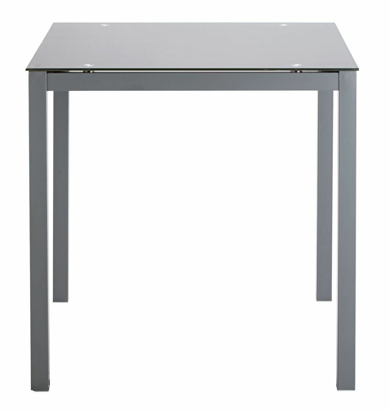 Lido Glass Dining Table & 2 Grey Chairs|Modern Dining Set Kitchen or Living Room