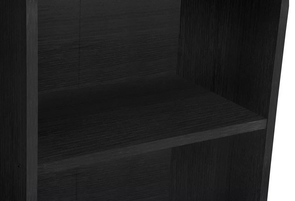 Malibu Narrow Wood Effect Bookcase - Black
