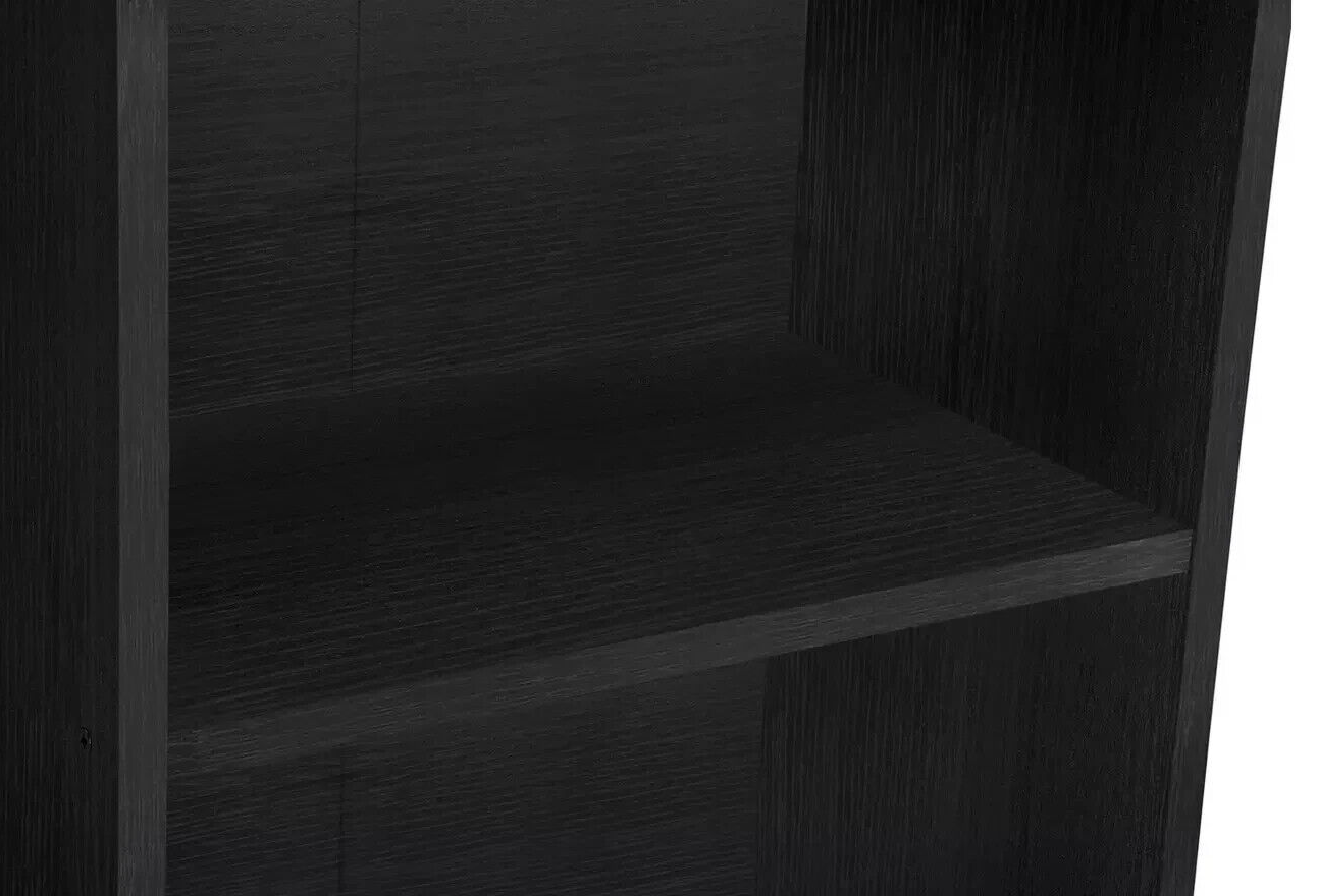 Malibu Narrow Wood Effect Bookcase - Black