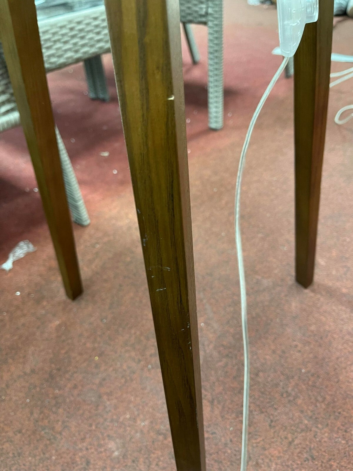 Habitat Tripod Floor Lamp Base - Walnut Stain (S)