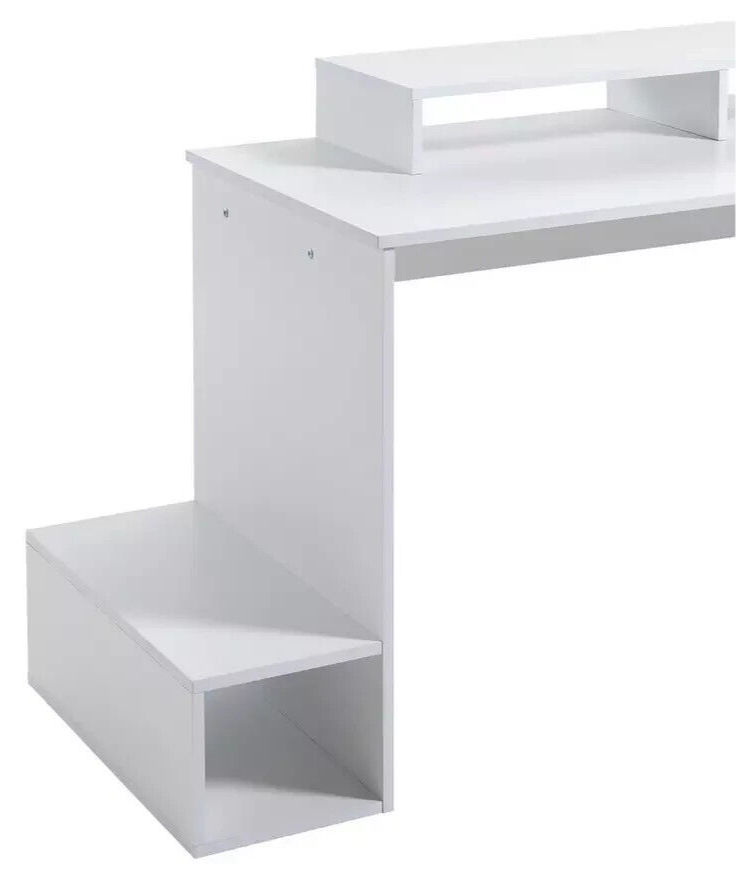 Home Gaming Desk - White | Modern Stylish Computer Desk Gaming Setup Workspace