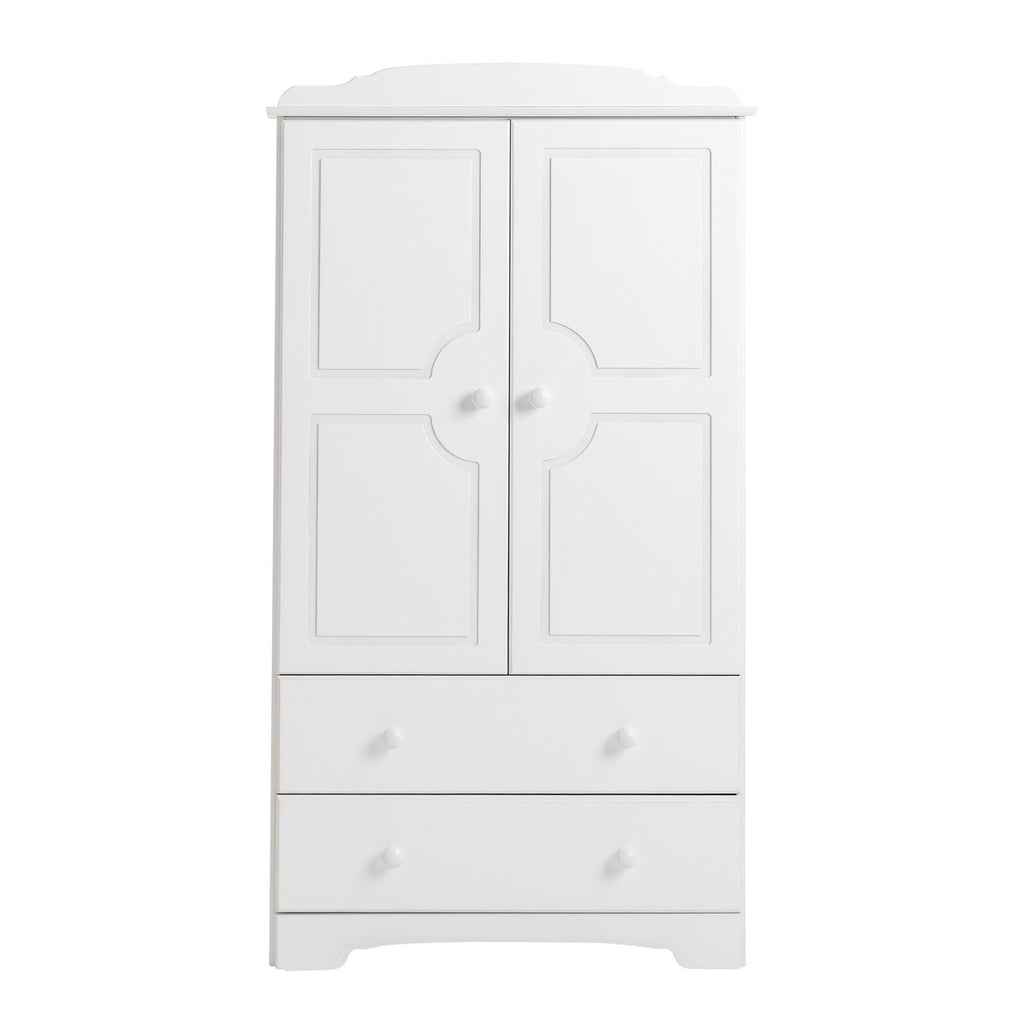 Nordic 2 Door 2 Drawer Wardrobe - White ( B Grade 34426 - 34427 )