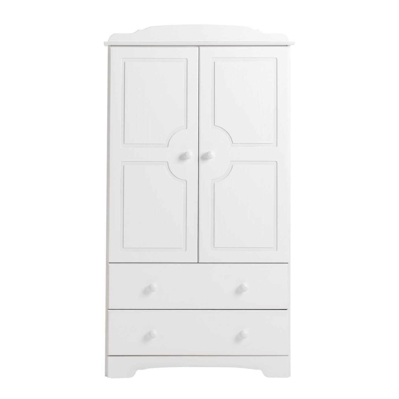 Nordic 2 Door 2 Drawer Wardrobe - White ( B Grade 34426 - 34427 )