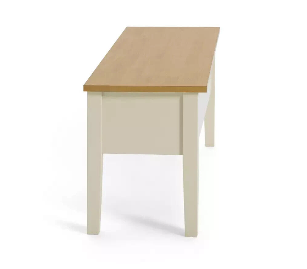 Chicago Solid Wood Storage Bench - Off White