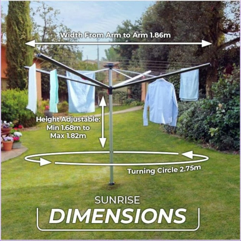 Vileda 50m Sun-Rise Outdoor Clothes Airer